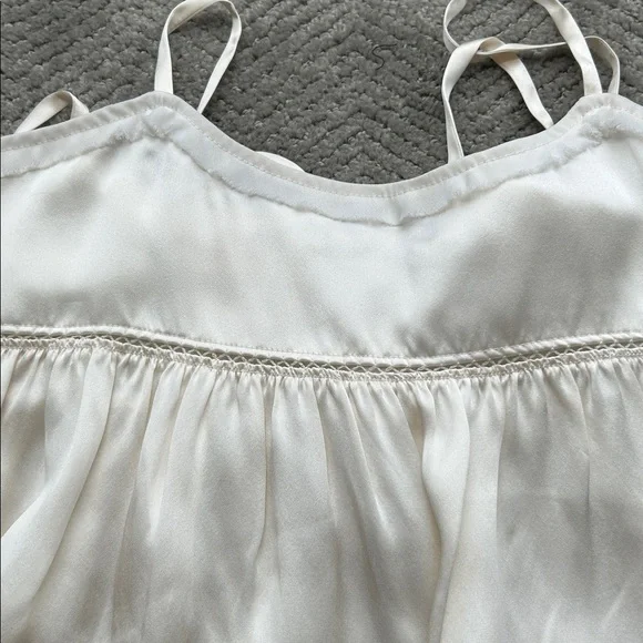 See by Chloé 100% Silk Babydoll Cami Top | Size 2 | Cream Ecru | EUC - Picture 10 of 10
